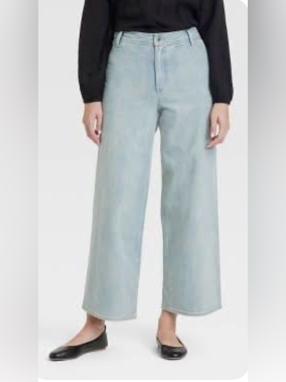 NWOT Universal Thread High-Rise Sailor Wide-Leg Jeans in Light Blue Size 6